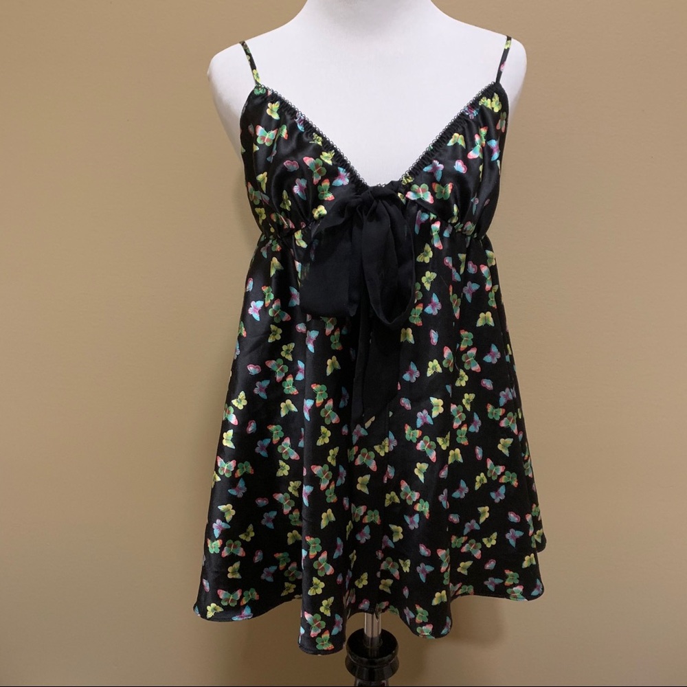 VS Rare Vintage Butterfly Print Flyaway Babydoll